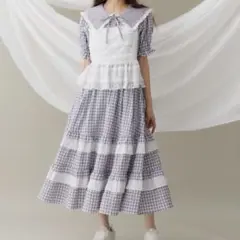 メリージェニー　リボンレースペプラム　ビスチェ　　merryJenny