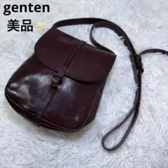 美品 genten ゲンテン ショルダーバッグ 本革 メンズ レディース