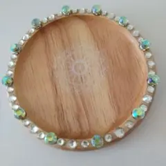アクセサリートレー 淡グリーンカラー ハンドメイド