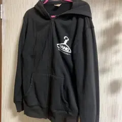 値下げ　ジップパーカーブラックL