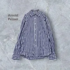 【アーノルドパーマー】 チェックシャツ コットン 長袖 メンズ カジュアル