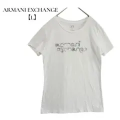 【ARMANI EXTIANGE／】Tシャツ　半袖　ロゴ　白　ホワイト　Lサイズ