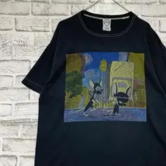USA製90sヴィンテージTシャツ！シングルステッチ　ブラック半袖古着L716