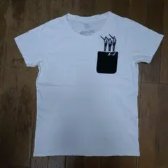 グラニフ graniph×仮面ライダー ショッカーポケット付Tシャツ白SS中古品