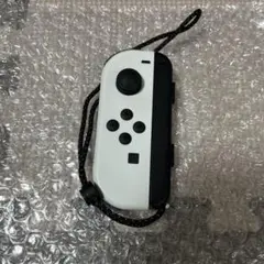 ジョイコン　Joy-Con　左　L　ホワイト　白黒ストラップ付き