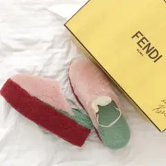 最終値下げ/リアルムートン希少FENDI☆靴 フェンディシューズ フラット/厚底