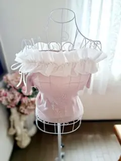 INGNI☆肩パールオフショル☆半袖ニット☆オフショルダー☆肩だし☆新品タグ付き