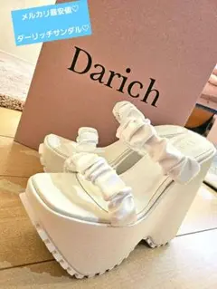 Darich ホワイトウェッジソールサンダル