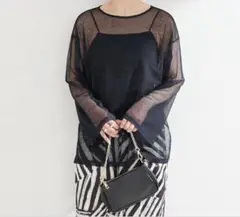 新品未使用品タグ付/B.C STOCK ベーセー/シアーボーダーロンT/ネイビー