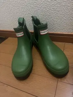 HUNTER　レインブーツ　サイドコア　グリーン