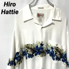 N-5449 Hiro Hattie アメリカ古着 アロハシャツ 花柄 半袖XL