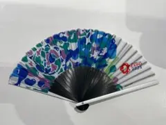 EXPO 2025 公式ロゴ アルミ 親骨片面貼り扇子 ミャクミャク