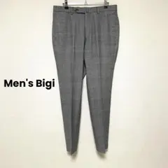 zo742 メンズビギ/千鳥格子チェックスラックス/薄手春夏向けパンツ