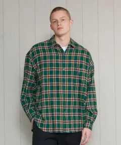 ＜H＞CASHMERE×COTTON CHECK SHIRT