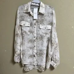 HaseD'or マーブル模様 長袖シャツ　新品うM