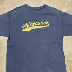Tシャツ 古着　ネイビー　ヴィンテージ　b12