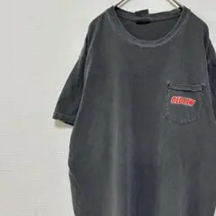 COMFORT COLORS フェード Tシャツ ポケット 黒 古着