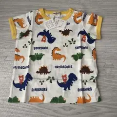 【新品タグ付き】ミキハウスホットビスケッツ 半袖Tシャツ 恐竜 80