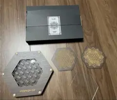アサガラワークス LEDコースター 峯別注 アサガラワークス ALBM :1.5 LEDコースター 変わり麻柄 | GOLDEN