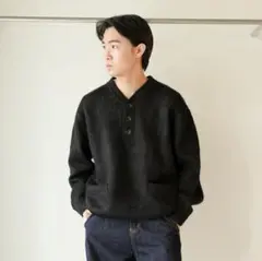 【入手困難】bonbonstore BUTTBILL ヘンリーネック セーター bonbonstore BUTTBILL ヘンリーネックセーター