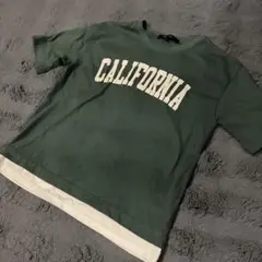 レイヤード風　Tシャツ　トップス