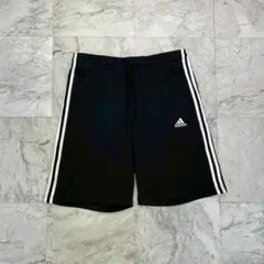 アディダス　ハーフパンツ　ブラック　メンズ　2XL　コットン　ポリエステル