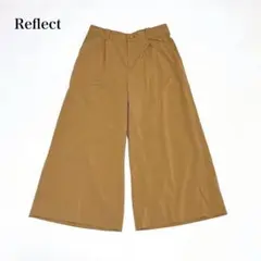 リフレクト　ガウチョパンツ(9)ウエストゴム　ストレッチ　オフィスカジュアル