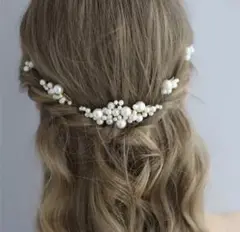 5点セット パール ヘアアクセサリー ウェディング ゴールド 結婚式 髪飾り