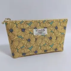 ❁マチ付きファスナーポーチ❁　SunshinePopyBloom　化粧ポーチ