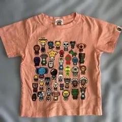 BAPE KIDS ピンク Tシャツ キャラクター100cm