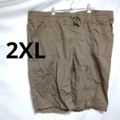 大きいサイズ　2XL　 ショートパンツ 　短パン　ブラウン　茶色　海外　US古着