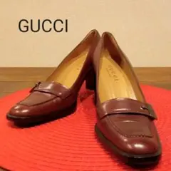 ★GUCCI★グッチ★23.5★キャメル色ローファーヒール★美品★