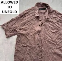 ALLOWED TO UNFOLD ブラウン　茶　シャツ　シンプル　レーヨン　秋