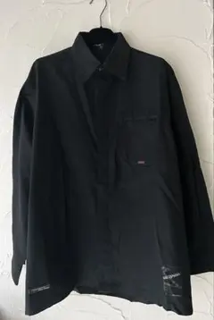 Soul Break メンズ　長袖シャツ オーバーシャツ 黒　無地　サイズＬ