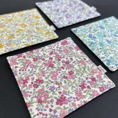 ハンドメイド　コースター　小花柄　４色③ ４枚セット