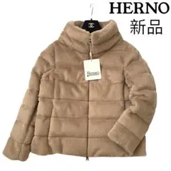 希少*大きいサイズ *完売品 ヘルノ エコファー ショート丈 ダウンジャケット