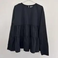 新品 しまむら NOWNOW 水陸両用 ティアード ラッシュガード ブラック L