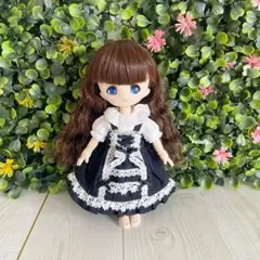 JANAYA ハンドメイド　オビツ11服　黒色ワンピースと白色シャツ　2点セット