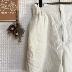 【ローリーズファーム】ショートパンツ 短パン フリーサイズ アイボリー 裏地付