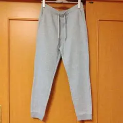 GUグレー スウェットパンツ ドローストリング付きМ
