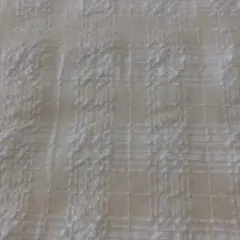 アイボリー　チェック　生地　90cm