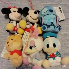 ディズニーキャラクターぬいぐるみマスコットセット