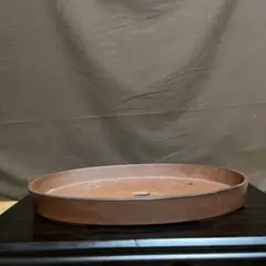 盆栽鉢 植木鉢 観葉植物 山野草 常滑焼 朱泥 鳥泥 楕円形 山嵐製陶