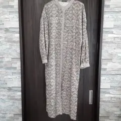 Lautique ペイズリー柄 長袖シャツワンピース