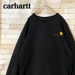 カーハートwip スウェット トレーナー 刺繍ワンポイントロゴ ストリート L