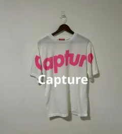 Capture キャプチャー ビッグロゴプリント 半袖 Tシャツ L