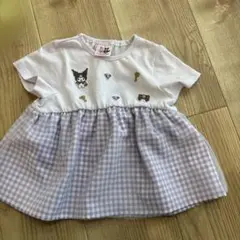フタフタ　クロミ　紫チェックチュニック