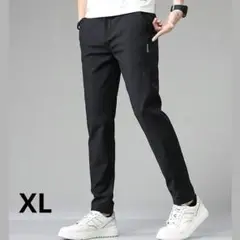 ブラック XL 通気性 カジュアル パンツ ロング 仕事 ズボン ゴルフ