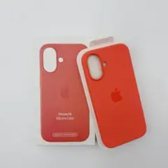 新品-純正同等品-iPhone16 　シリコンケース-タンジェリン
