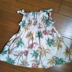 アロハ花柄　キッズキャミソールワンピース